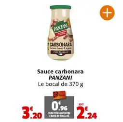 Coccinelle Supermarché Sauce carbonara PANZANI offre