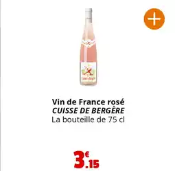 Coccinelle Supermarché Vin de France rosé CUISSE DE BERGÈRE La bouteille de 75 cl offre