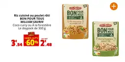Coccinelle Supermarché Riz cuisiné au poulet rôti BON POUR TOUS WILLIAM SAURIN offre