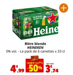 Coccinelle Supermarché Bière blonde HEINEKEN offre
