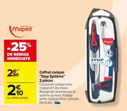 Carrefour Coffret compas "Stop Système" 3 pièces offre