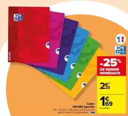 Carrefour Cahier OXFORD Openflex offre