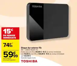 Carrefour Disque dur externe 1To offre