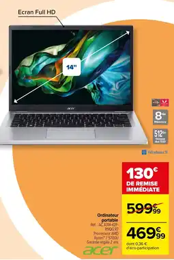 Carrefour Ordinateur portable offre