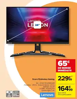 Carrefour Ecran d'Ordinateur Gaming offre