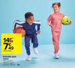 Carrefour Ensemble sport enfant offre