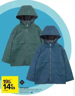 Carrefour Parka garçon offre