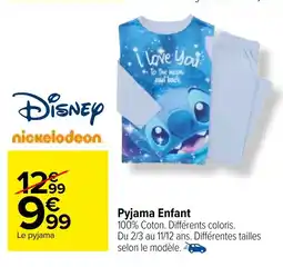Carrefour Pyjama Enfant offre