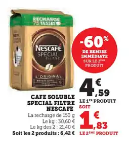 CAFE SOLUBLE SPECIAL FILTRE NESCAFE
