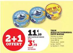 Super U HUILE DE TOURNESOL PETIT NAVIRE offre