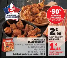 Super U COQ'AILES MAITRE COQ (4) offre