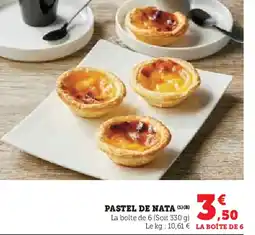 Super U PASTEL DE NATA (1)(B) offre