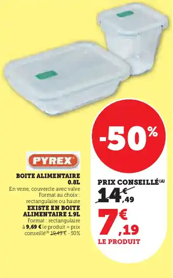 Super U BOITE ALIMENTAIRE 0.8L offre