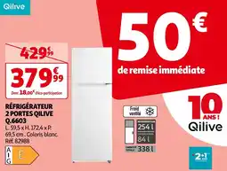 Auchan RÉFRIGÉRATEUR 2 PORTES QILIVE Q.6603 offre