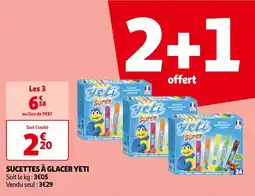Auchan SUCETTES À GLACER YETI offre