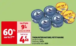 Auchan THON ENTIER NATUREL PETIT NAVIRE offre