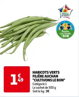Auchan HARICOTS VERTS FILIÈRE AUCHAN "CULTIVONS LE BON" offre