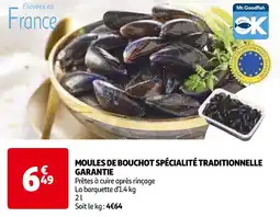 Auchan MOULES DE BOUCHOT SPÉCIALITÉ TRADITIONNELLE GARANTIE offre