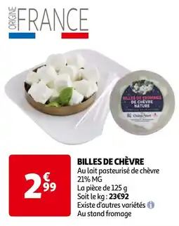 Auchan BILLES DE CHÈVRE offre