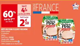 Auchan RÔTI DE PORC FLEURY MICHON offre
