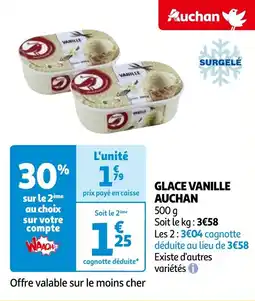Auchan GLACE VANILLE AUCHAN offre