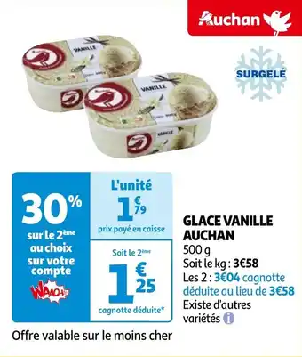 Auchan GLACE VANILLE AUCHAN offre