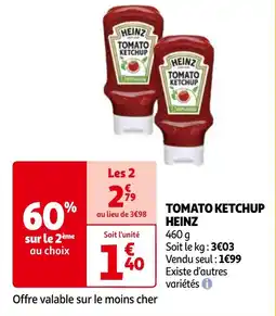 Auchan TOMATO KETCHUP HEINZ offre