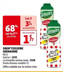 Auchan SIROP TEISSEIRE GRENADINE offre