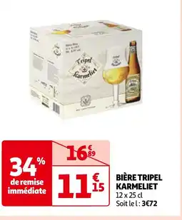 Auchan BIÈRE TRIPEL KARMELIET offre
