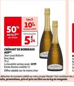 Auchan CRÉMANT DE BORDEAUX offre