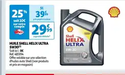 Auchan HUILE SHELL HELIX ULTRA 5W30(2) offre