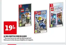 Auchan LE JEU SWITCH CODE IN A BOX offre