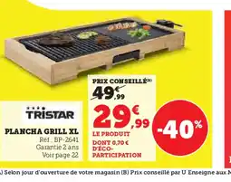 Hyper U PLANCHA GRILL XL offre