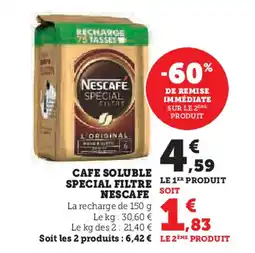 Hyper U CAFE SOLUBLE SPECIAL FILTRE offre