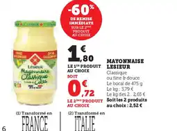 Hyper U MAYONNAISE LESIEUR offre
