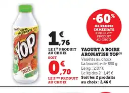 Hyper U YAOURT A BOIRE AROMATISE YOP offre
