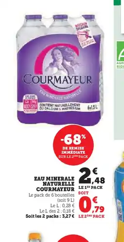 Hyper U EAU MINERALE NATURELLE COURMAYEUR offre