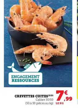 Hyper U CREVETTES CUITES (3) (D) offre