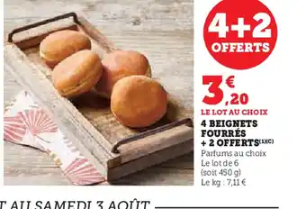 Hyper U 4 BEIGNETS FOURRÉS offre