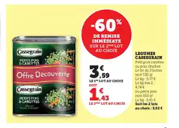 U Express LEGUMES CASSEGRAIN offre