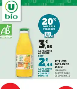 U Express PUR JUS D'ORANGE offre