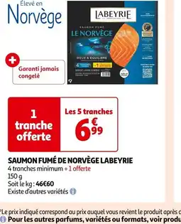 Auchan Supermarché SAUMON FUMÉ DE NORVÈGE LABEYRIE offre