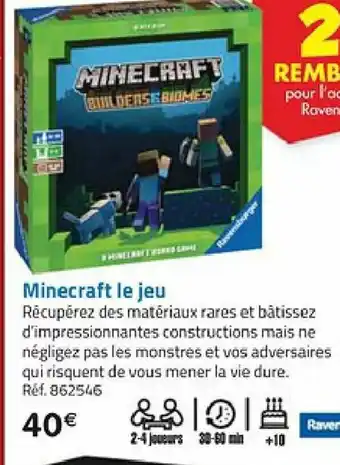 La Grande Récré Minecraft Le Jeu offre