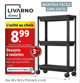 Lidl Desserte à roulettes offre