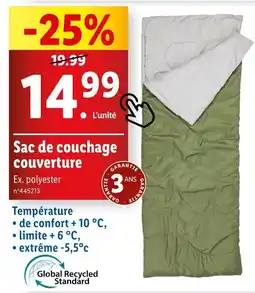 Lidl Sac de couchage couverture offre