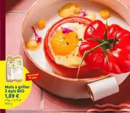 Lidl Maïs à griller 2 épis BIO offre