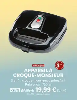 Lidl APPAREIL À CROQUE-MONSIEUR offre