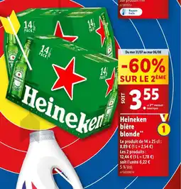 Lidl Heineken bière blonde offre