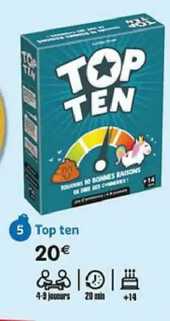 La Grande Récré Top ten offre