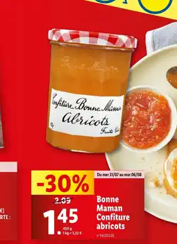 Lidl Bonne Maman Confiture abricots offre